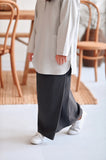 The Rehati Folded Skirt - Steel Grey