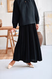 The Rehati Women Sun-Pleats Skirt - Black