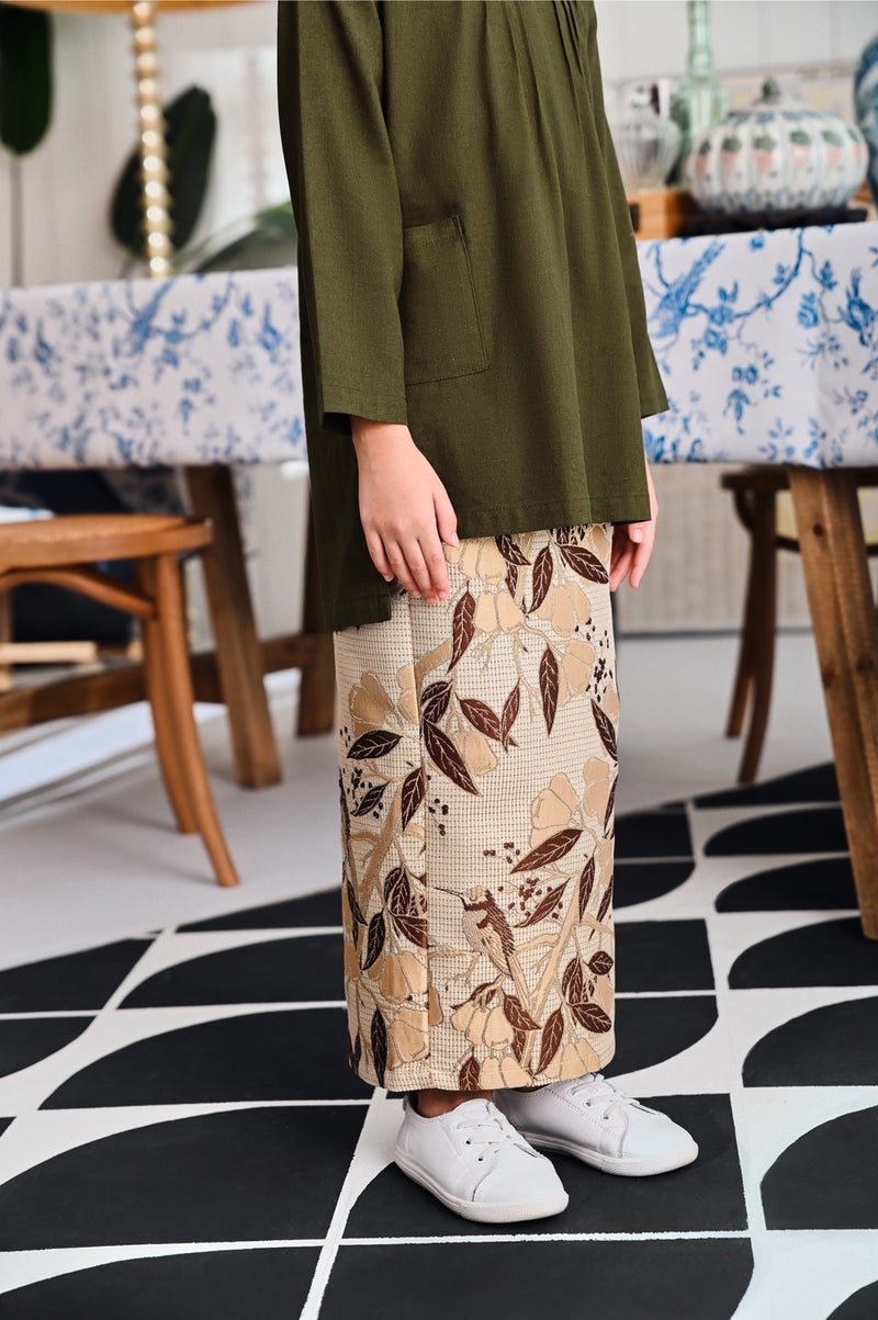The Evergreen Jacquard Skirt - Golden Autumn