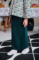 The Evergreen Folded Skirt - Emerald Green