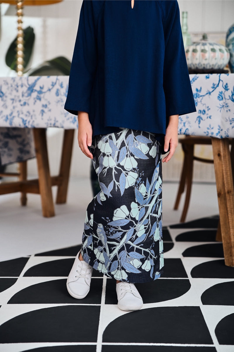 The Evergreen Jacquard Skirt - Pewter Winter