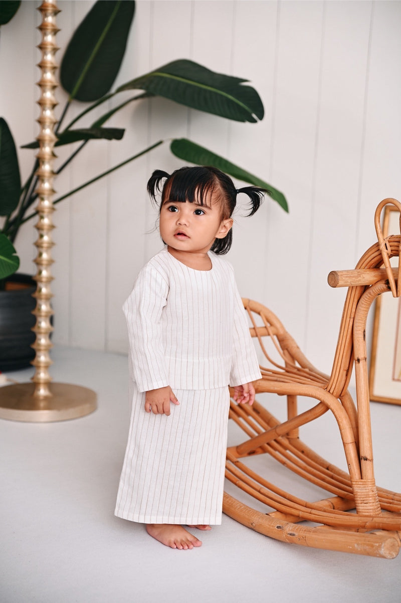 The Narik Babies Kurung - Premier White