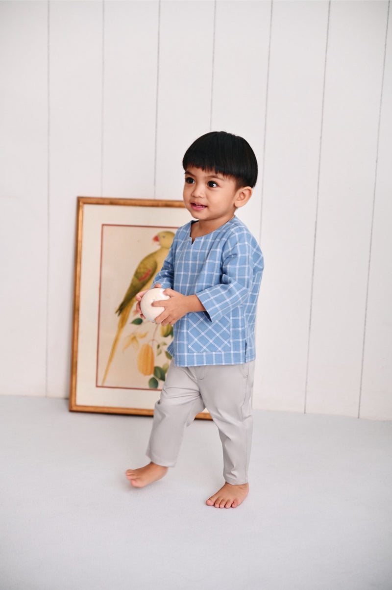 The Rehati Babies Kurta - Siang Checked