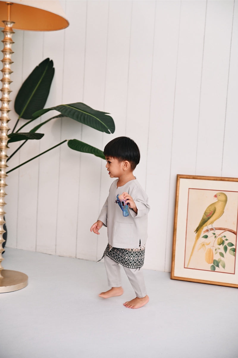 The Rehati Babies Kurta - Light Grey