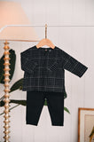 The Dulu Kita Babies Kurta - Kita Black Checked