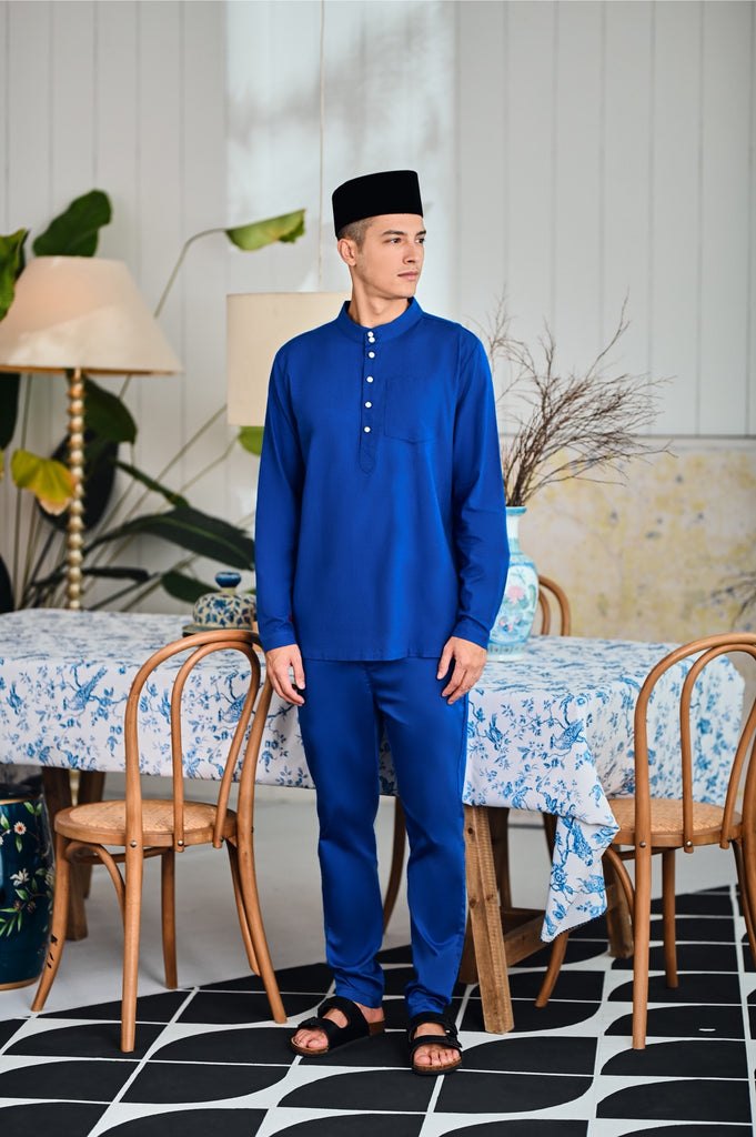 The Evergreen Men Baju Melayu Top - Classic Blue –