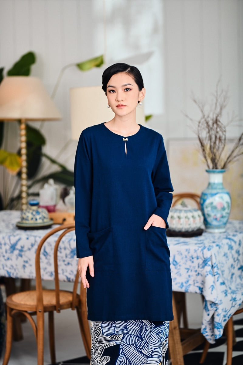 The Evergreen Women Elite Kurung Top - Navy