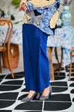 The Evergreen Women Folded Skirt - Classic Blue