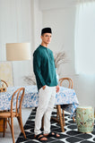 The Evergreen Men Baju Melayu Top - Emerald Green