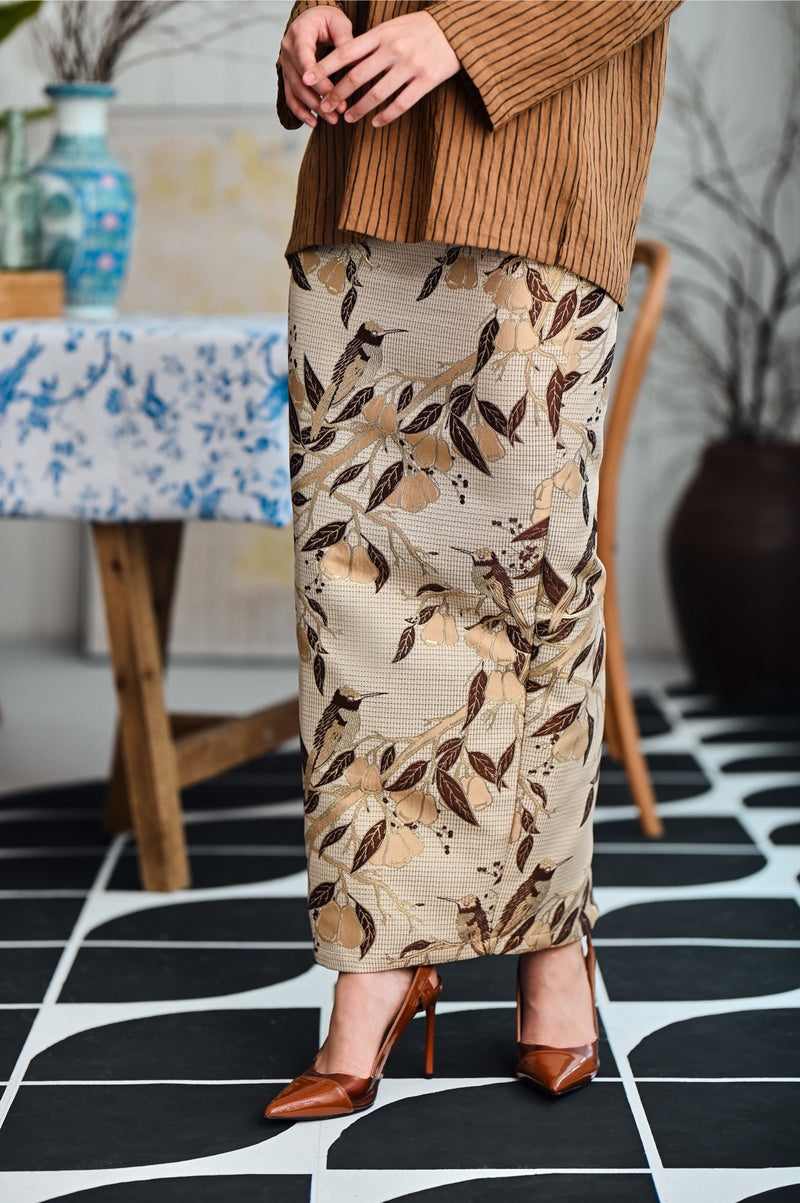 The Evergreen Women Jacquard Skirt - Golden Autumn