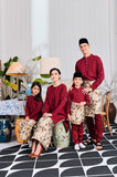 The Evergreen Baju Melayu Top - Maroon