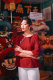 The Chinatown Women Mandarin Blouse - Maroon