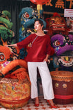 The Chinatown Women Mandarin Blouse - Maroon
