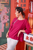 The Chinatown Women Mandarin Blouse - Fuchsia