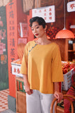 The Chinatown Women Mandarin Blouse - Dijon Mustard
