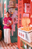 The Chinatown Women Cheongsam Top - Fuchsia