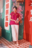 The Chinatown Women Cheongsam Top - Fuchsia