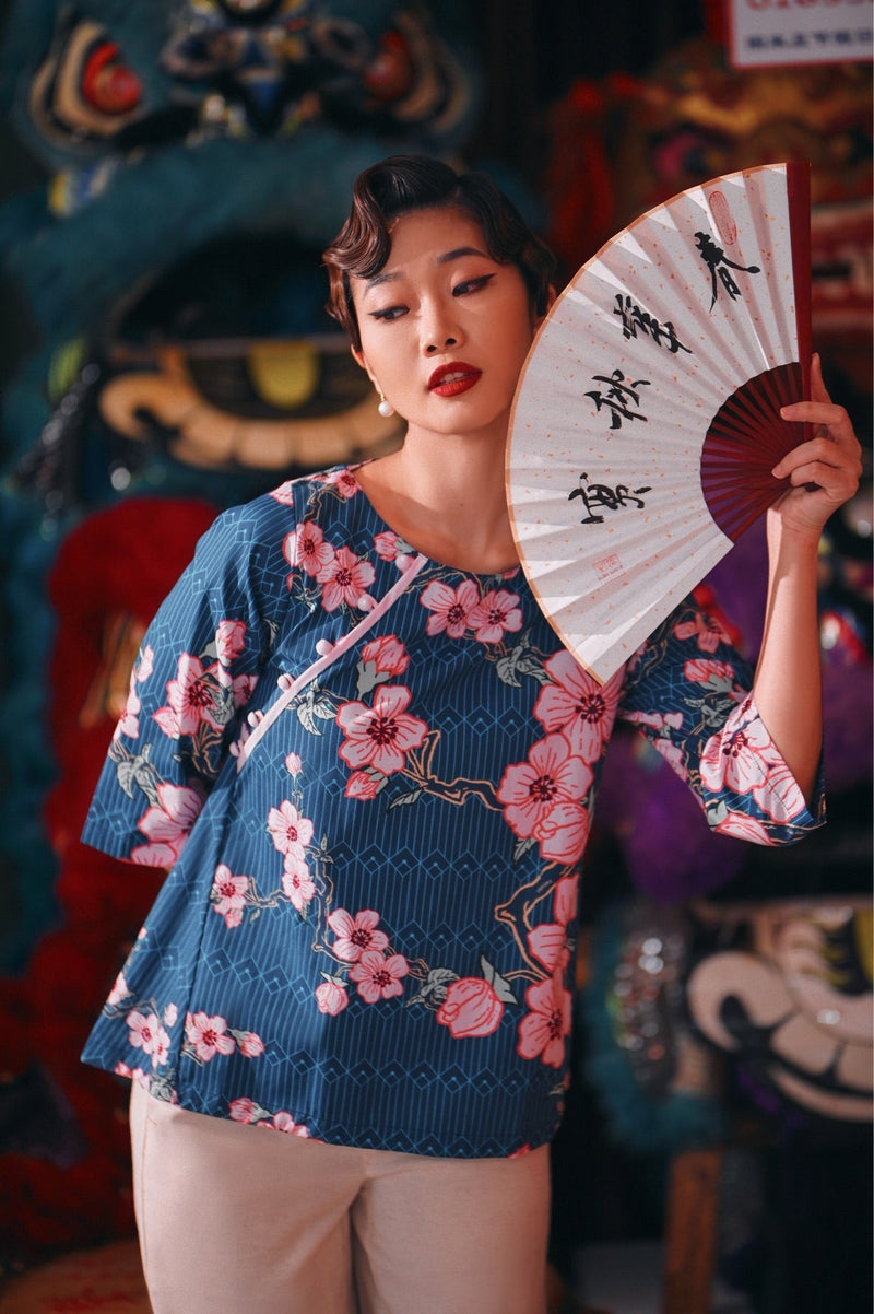 The Chinatown Women Mandarin Blouse - Blossom