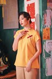 The Chinatown Women Cheongsam Top - Dijon Mustard