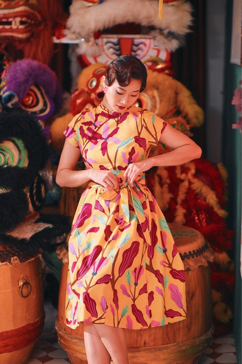 The Chinatown Women Blossom Dress - Rich