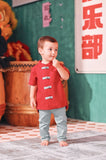 The Chinatown Babies Oriental Shirt - Crimson Red