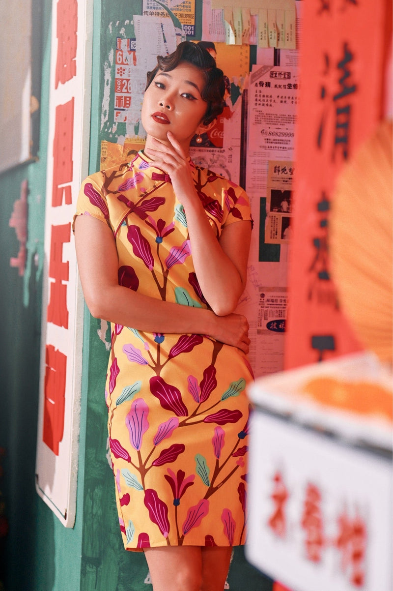 The Chinatown Women Cheongsam Dress - Rich