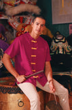 The Chinatown Men Oriental Shirt - Fuchsia