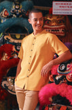 The Chinatown Men Mandarin Shirt - Dijon Mustard