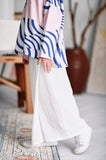 The Saat Kita Folded Skirt - White Jacquard