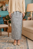 The Tanam Women Jacquard Skirt - Luxury Grey