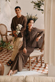 The Tanam Men Pesak Kurta - Complete Brown Checked