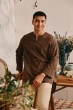 The Tanam Men Pesak Kurta - Complete Brown Checked