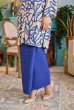 The Tanam Women Folded Skirt - Classic Blue