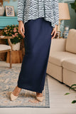 The Tanam Women Folded Skirt - Navy Blue