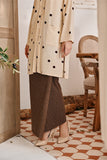The Tanam Women Folded Skirt - Complete Brown Checked