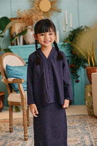 The Tanam Kebaya Top - Complete Navy Checked