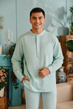 The Tanam Men Baju Melayu Top - Tiffany Blue
