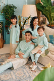 The Tanam Kurung Top - Tiffany Blue
