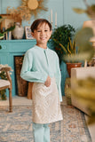 The Tanam Baju Melayu Top - Tiffany Blue