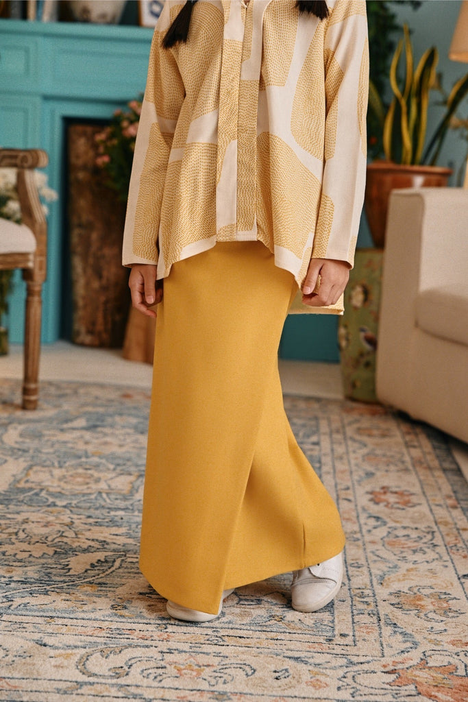 The Tanam Folded Skirt - Dijon Mustard