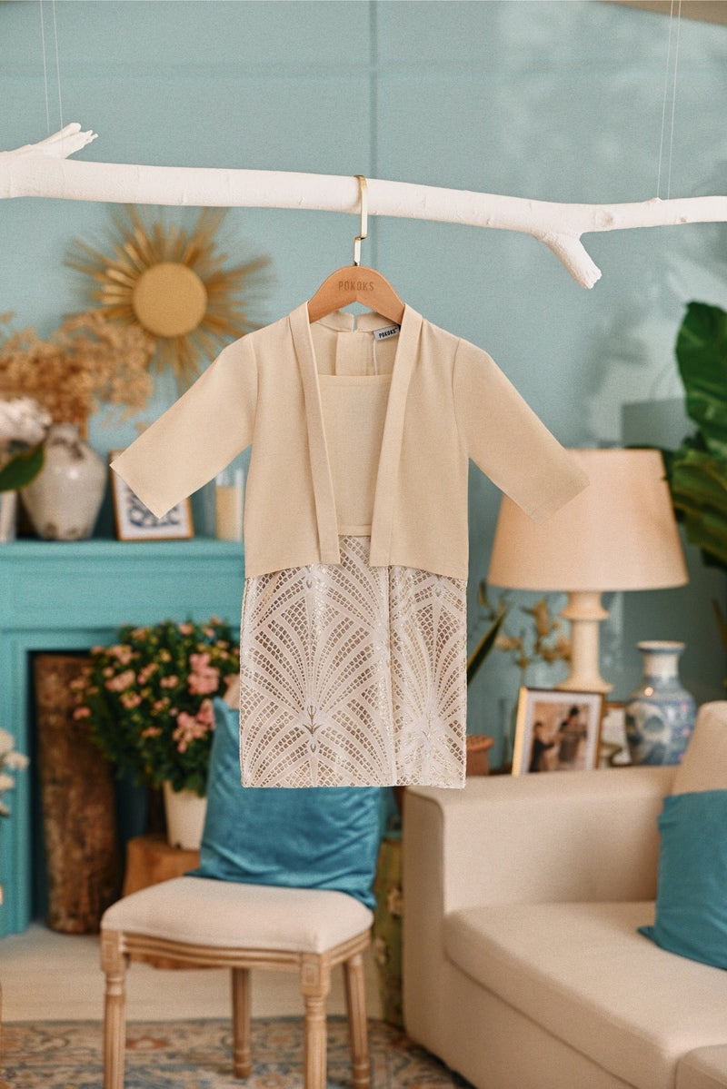 The Tanam Babies Kebaya - Cream
