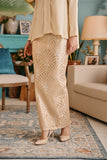 The Tanam Women Jacquard Skirt - Luxury Gold