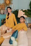The Tanam Men Baju Melayu Top - Dijon Mustard
