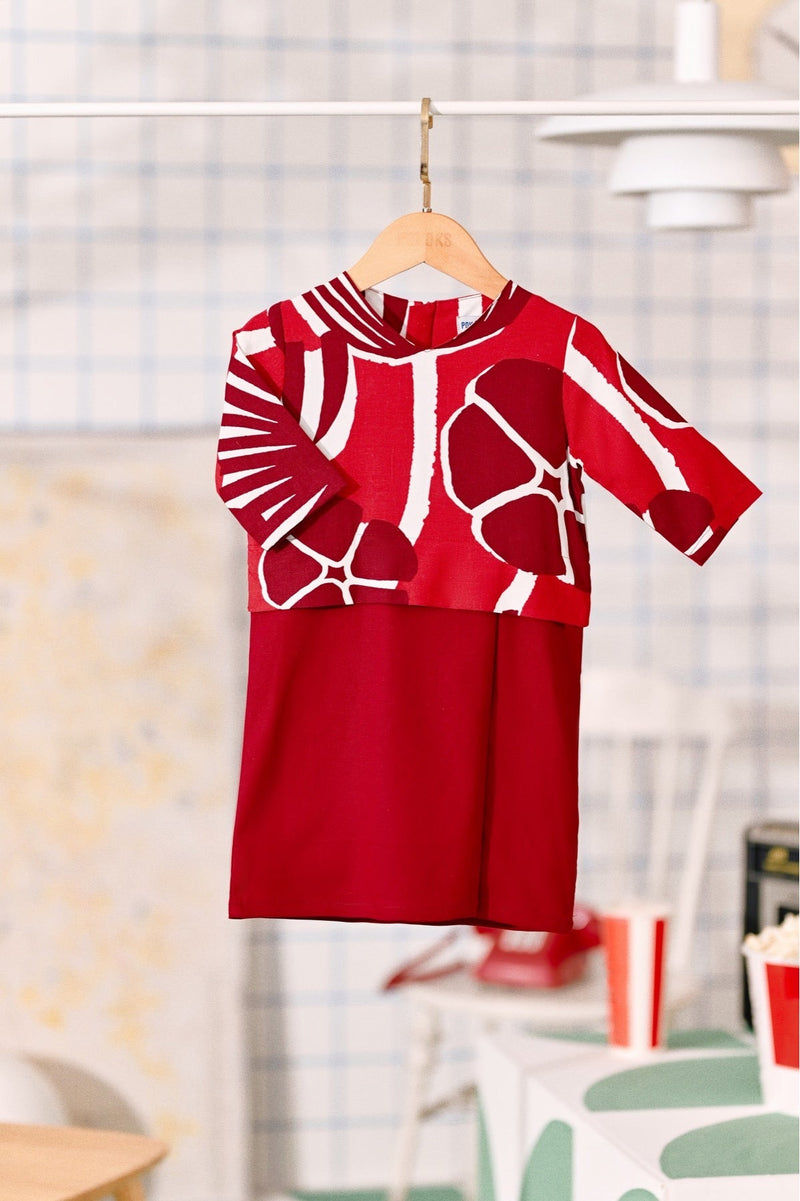The Tabur Babies Kurung - Maroon