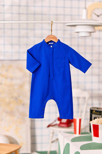 The Tabur Babies Baju Melayu Jumpsuit - Classic Blue