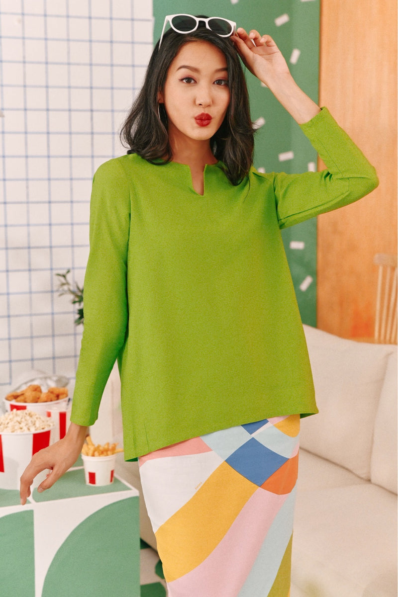 The Tabur Women Cheers Blouse - Lime Green