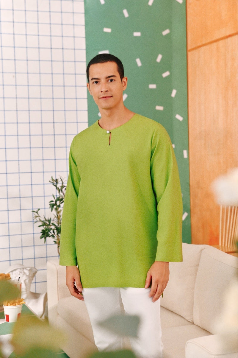 The Tabur Men Kurta - Lime Green