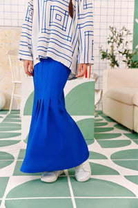 The Tabur Trumpet Skirt - Classic Blue