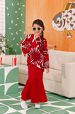 The Tabur Trumpet Skirt - Crimson Red