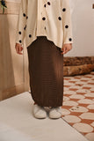 The Tanam Folded Skirt - Complete Brown Checked